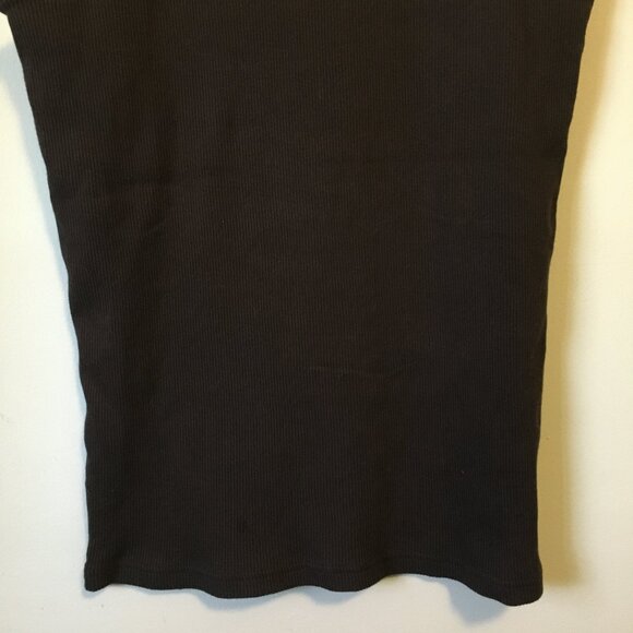 100% Cotton Dark Brown Soft Vertical Ribbed Tank Top - Picture 8 of 15